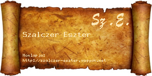 Szalczer Eszter névjegykártya